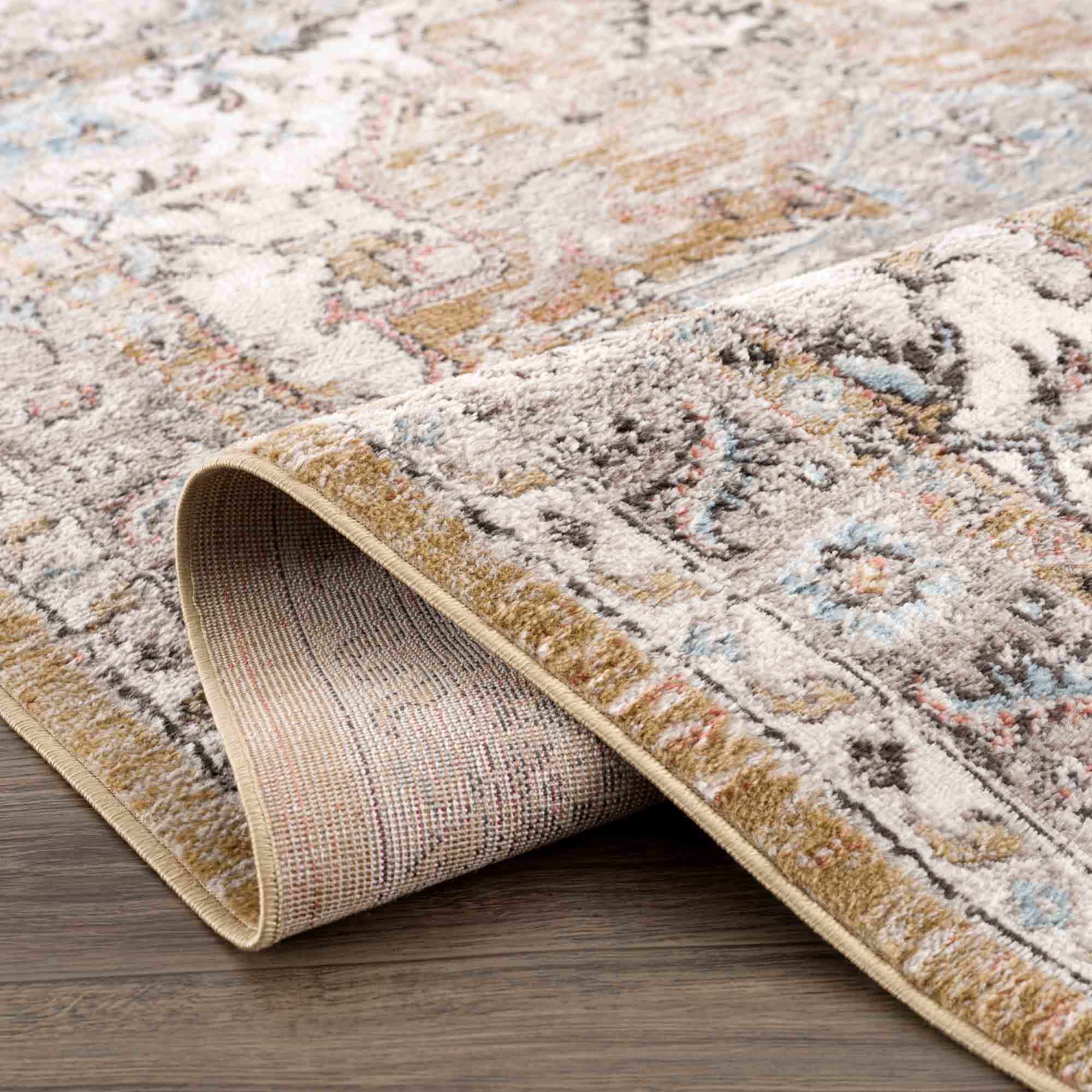 Albie Gold & Beige Area Rug - Clearance by Boutique Rugs