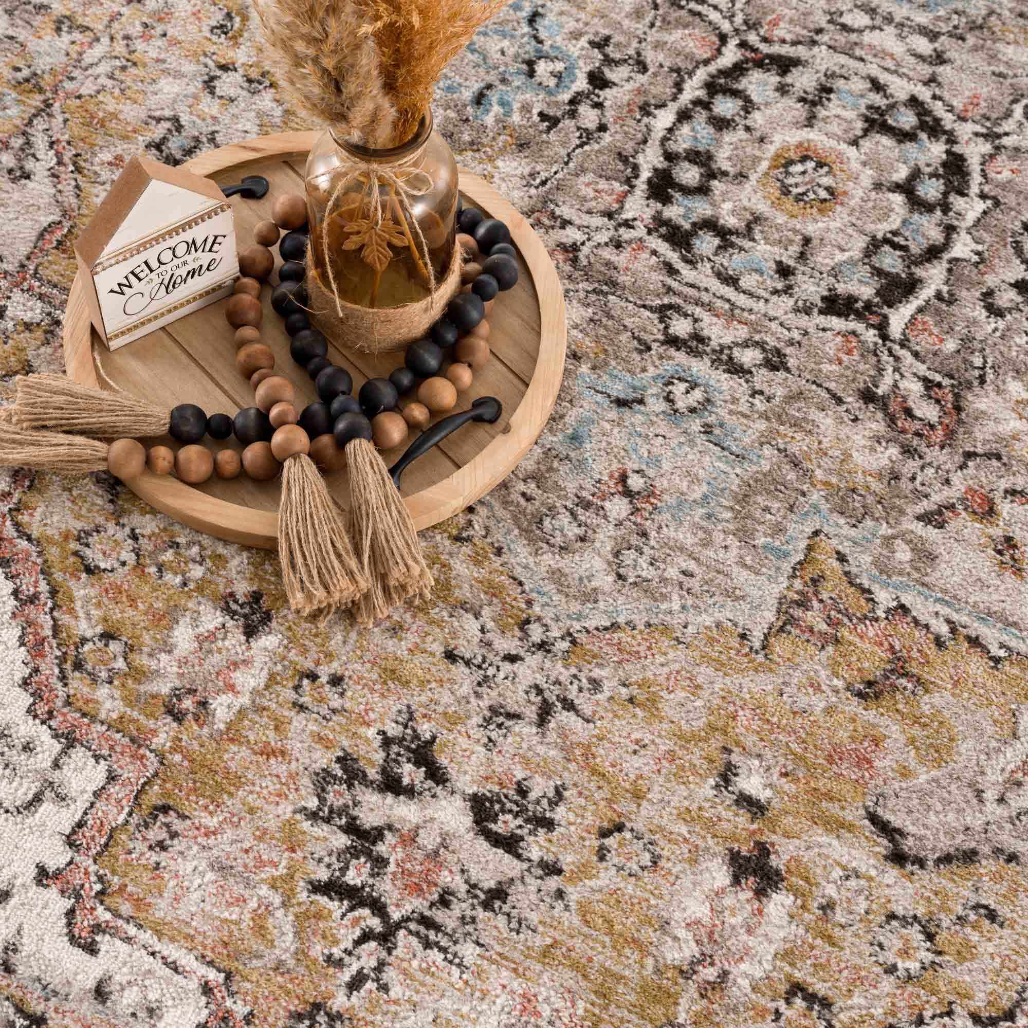 Albie Gold & Beige Area Rug - Clearance by Boutique Rugs
