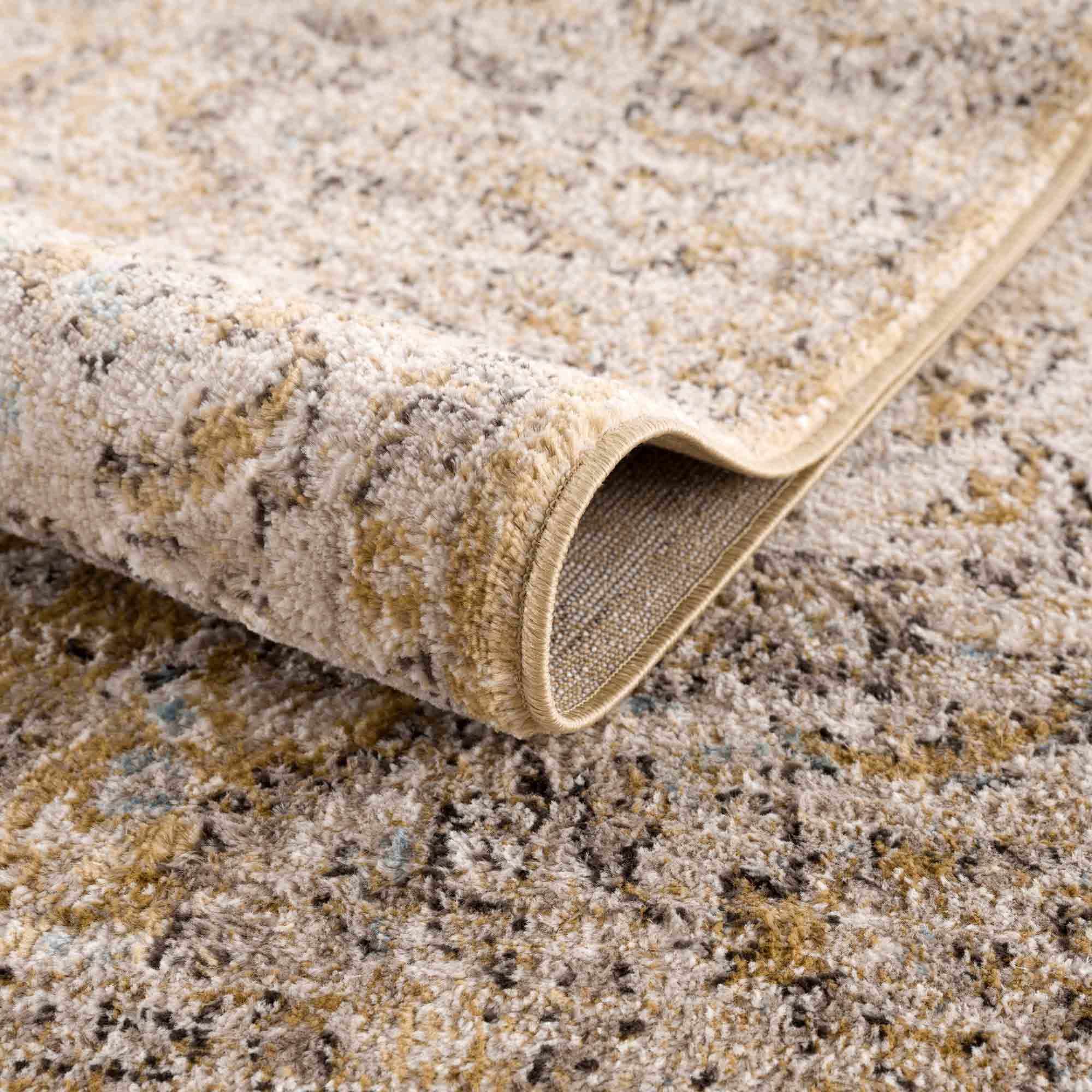 Anana Gold & Beige Area Rug - Clearance by Boutique Rugs
