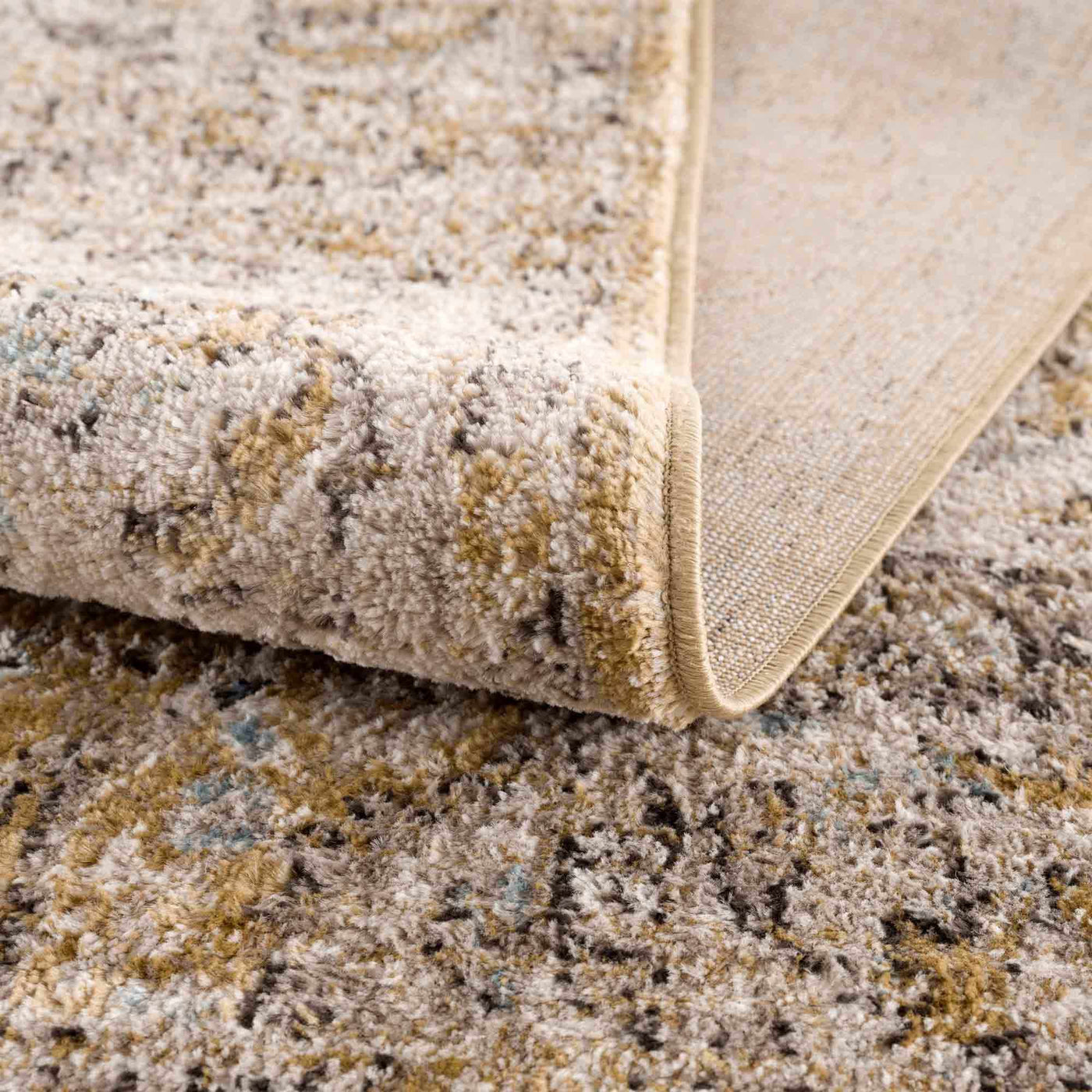 Anana Gold & Beige Area Rug - Clearance by Boutique Rugs