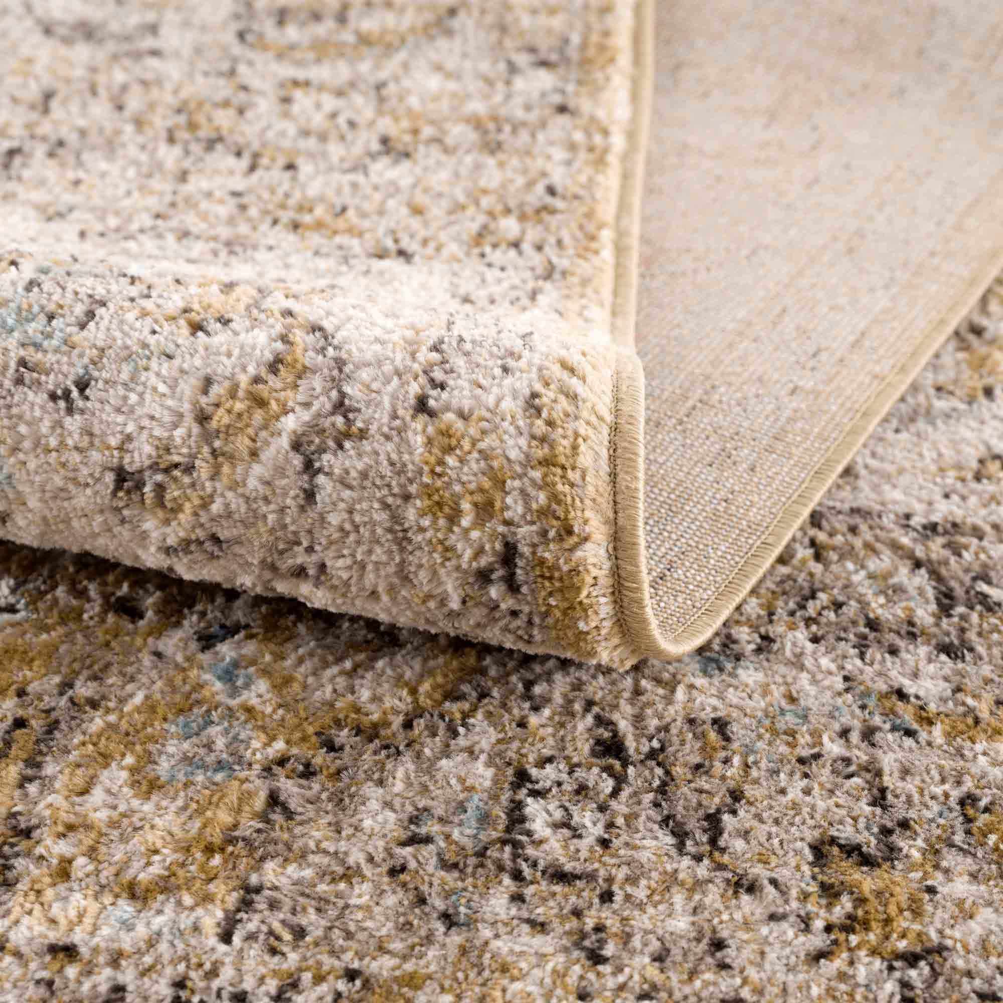 Anana Gold & Beige Area Rug - Clearance by Boutique Rugs