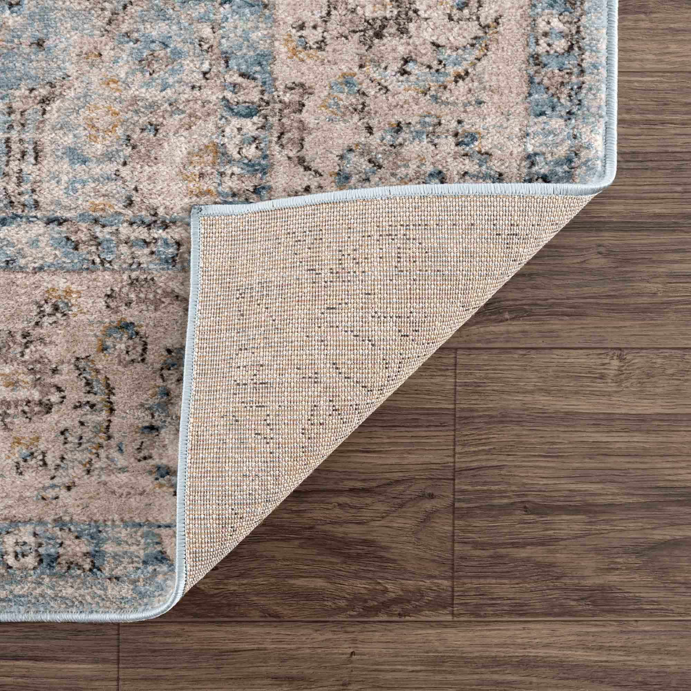 Anana Silver Blue & Beige Area Rug by Hauteloom