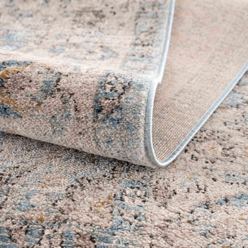 Anana Silver Blue & Beige Area Rug by Hauteloom