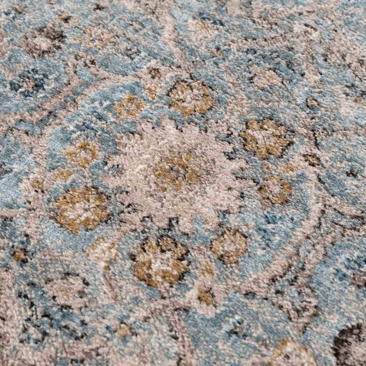 Anana Silver Blue & Beige Area Rug by Hauteloom