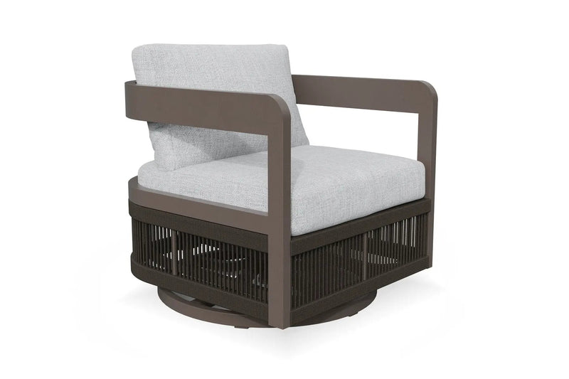 Acadia 4-Piece Aluminum Living Room Set With Swivel Chairs by Outdoor-USA®
