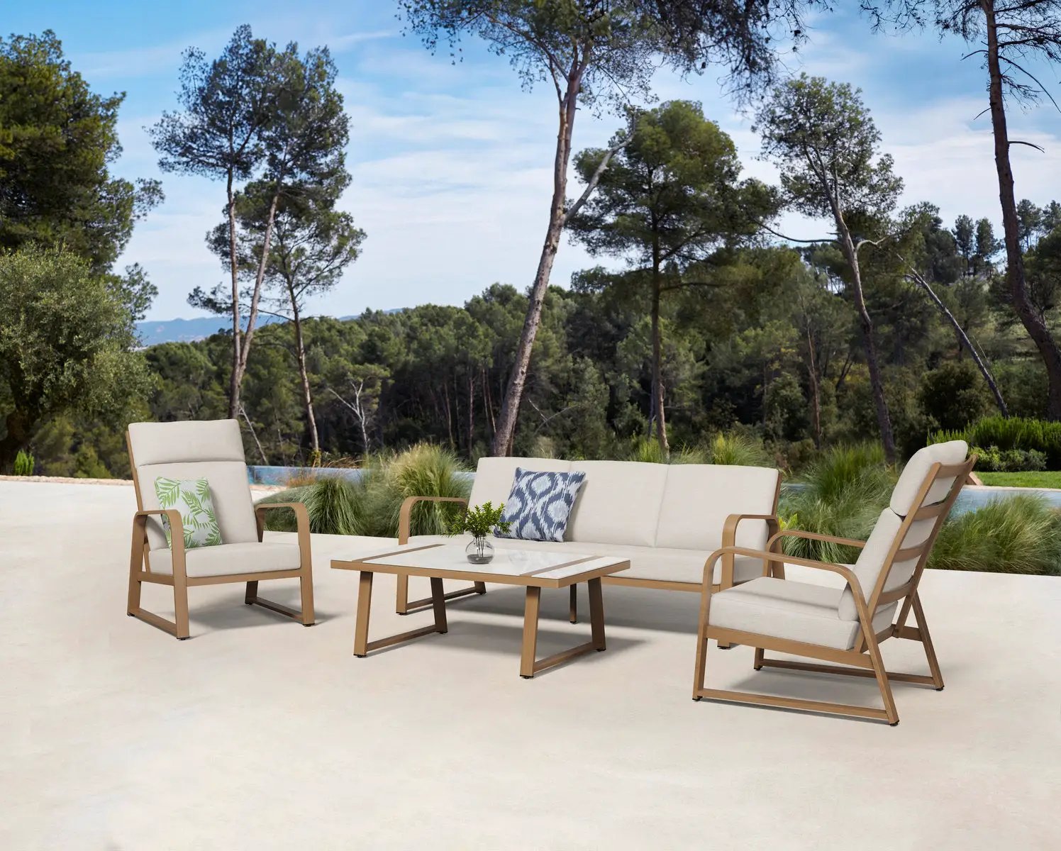 Mckinley 4-Piece Aluminum Living Room Set by Outdoor-USA®