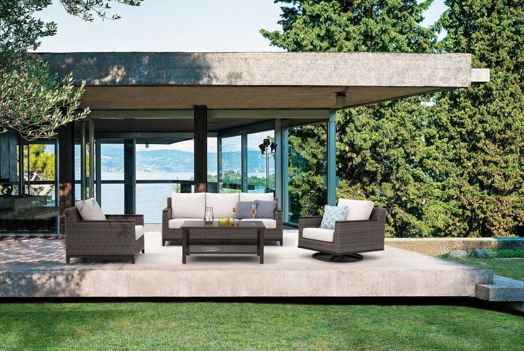 Owens 4-Piece Aluminum Living Room Set by Outdoor-USA®