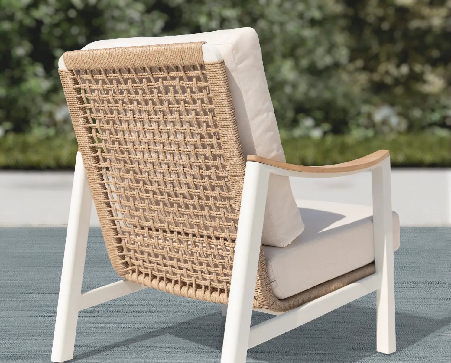 Riesling 4-Piece Wicker And Teak Living Room Set by Outdoor-USA®