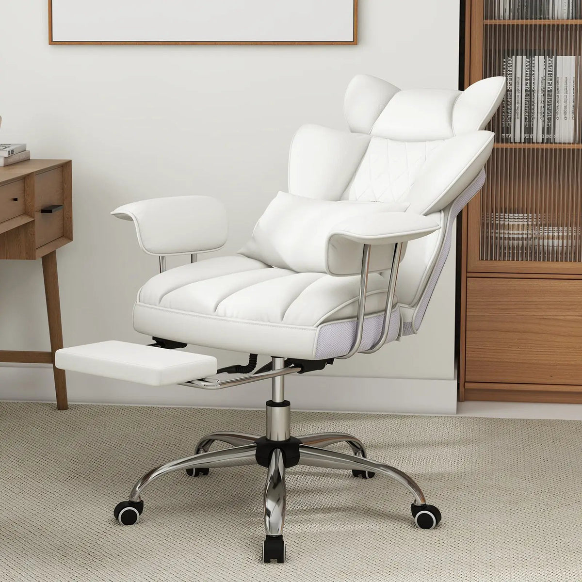 Big and Tall Executive Office Desk Chair with Footrest by DirectDeals