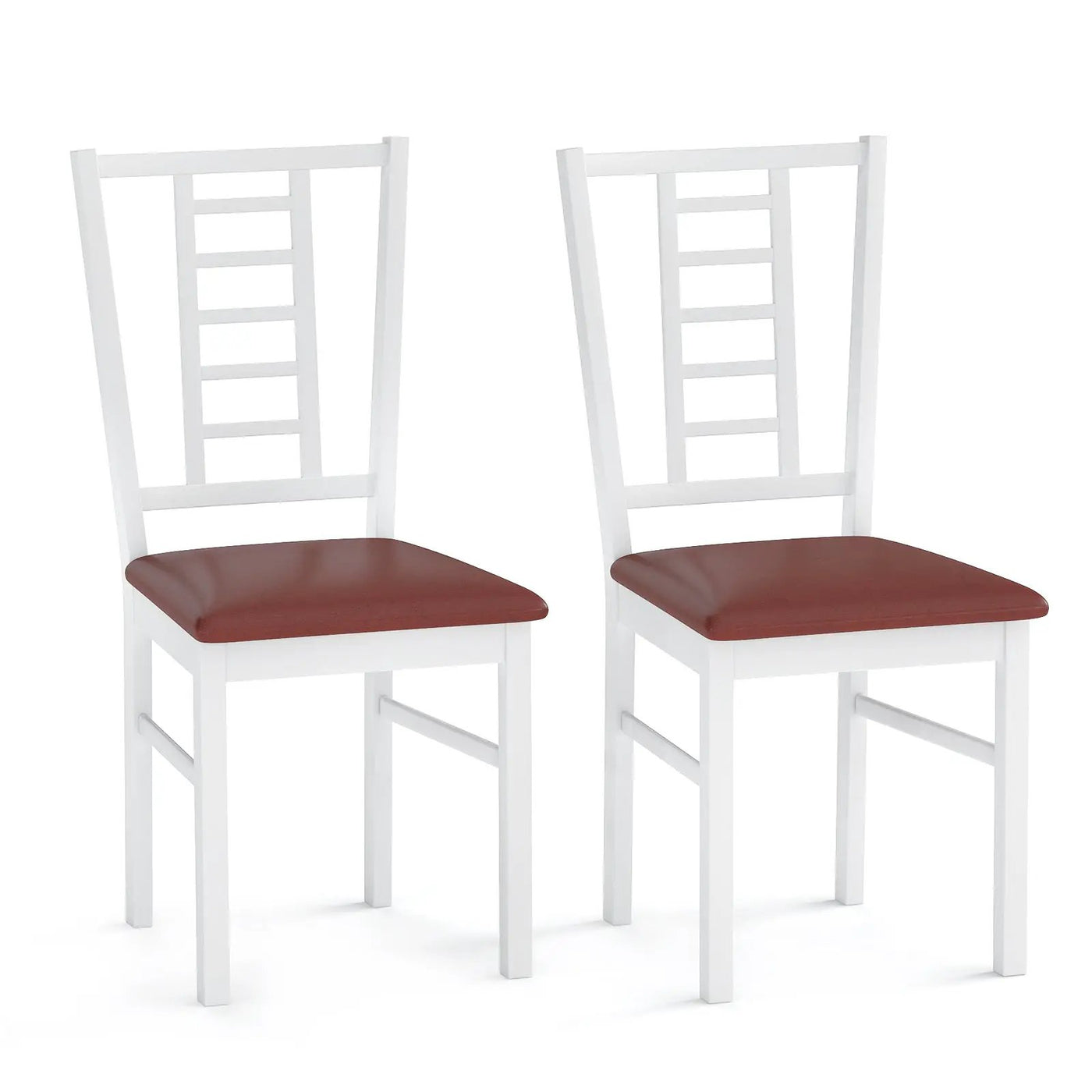 PU Leather Upholstered Wood Dining Chairs Set of 2 by DirectDeals