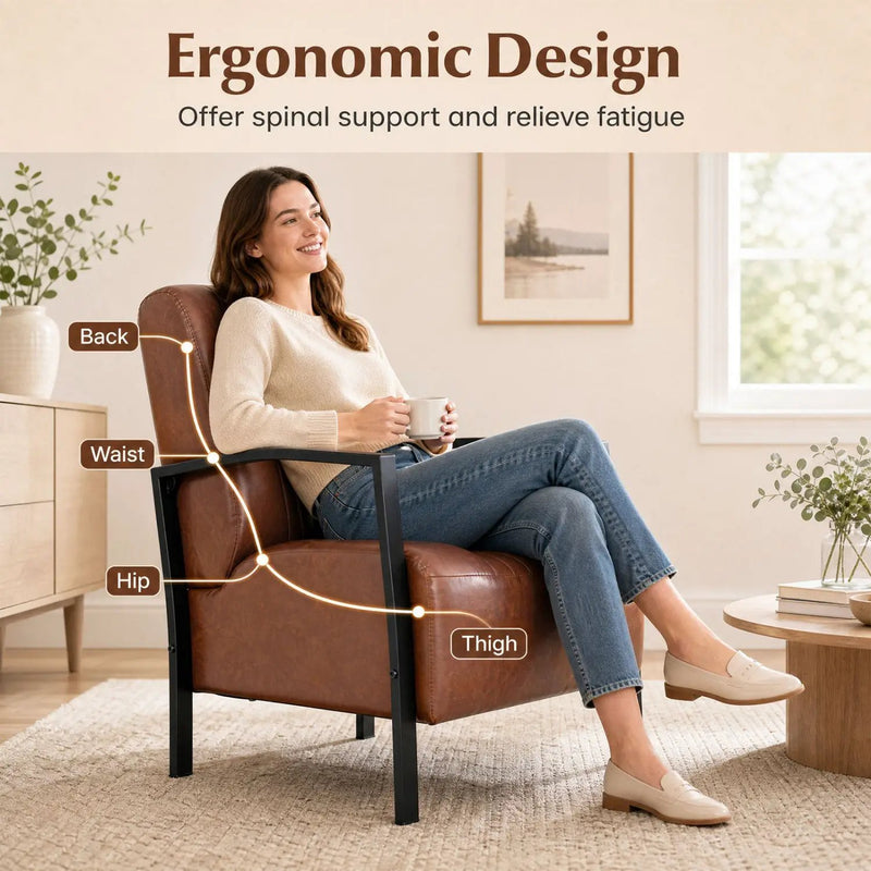 Upholstered Accent Chair with Padded Seat and Armrests by DirectDeals