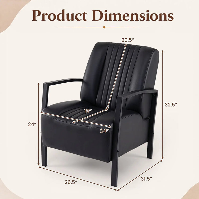 Upholstered Accent Chair with Padded Seat and Armrests by DirectDeals