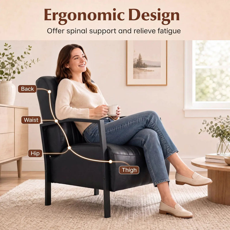 Upholstered Accent Chair with Padded Seat and Armrests by DirectDeals
