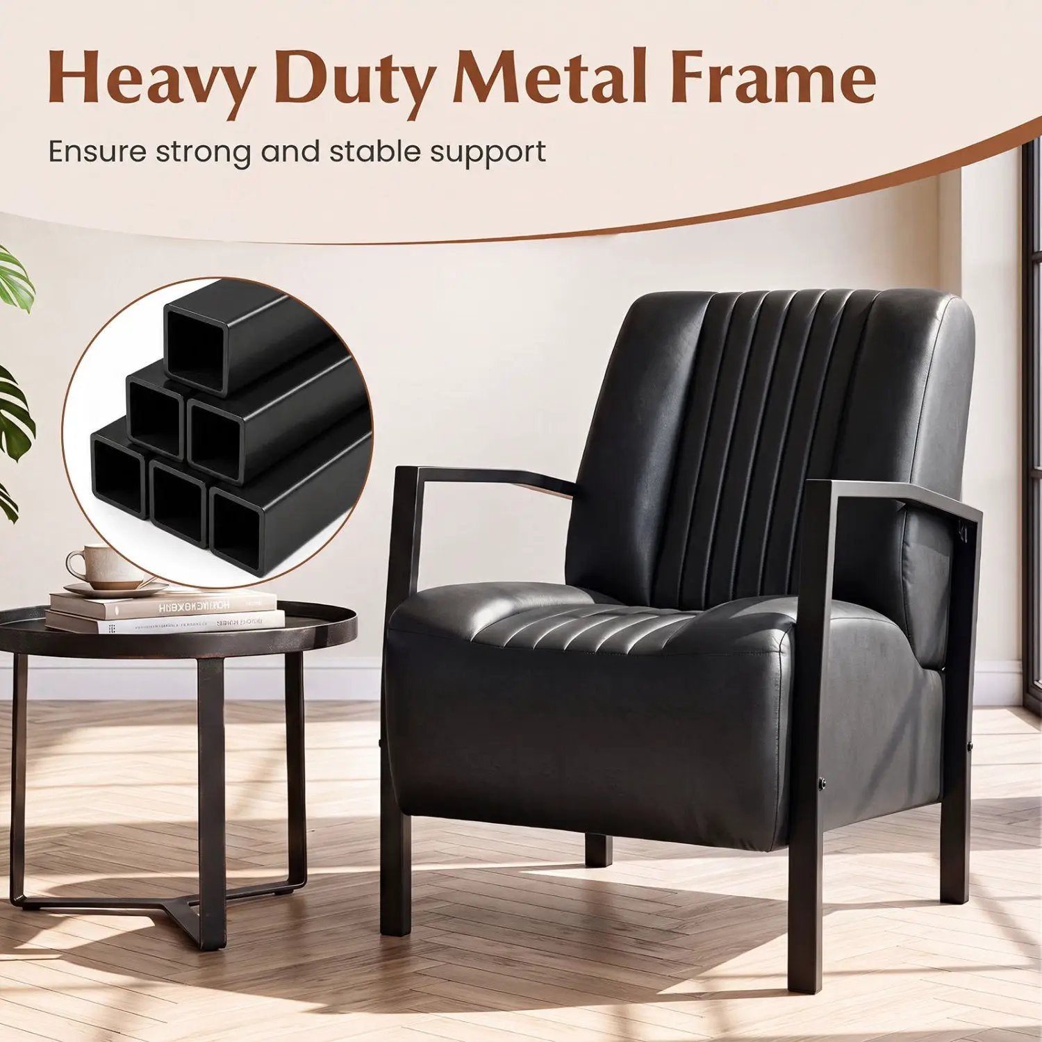 Upholstered Accent Chair with Padded Seat and Armrests by DirectDeals