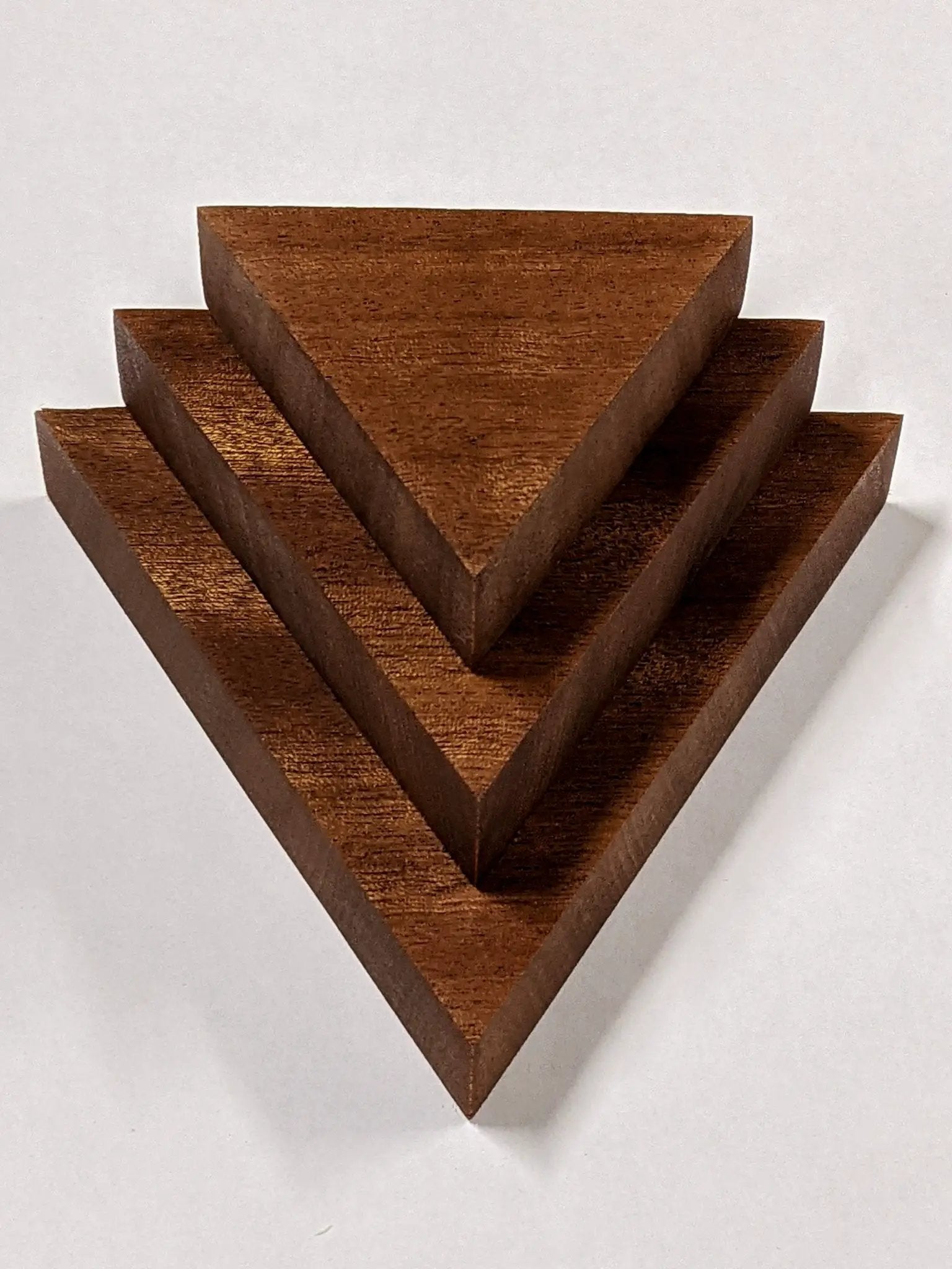 Small Triangle Display Shelf in Mahogany by NookWoodworking