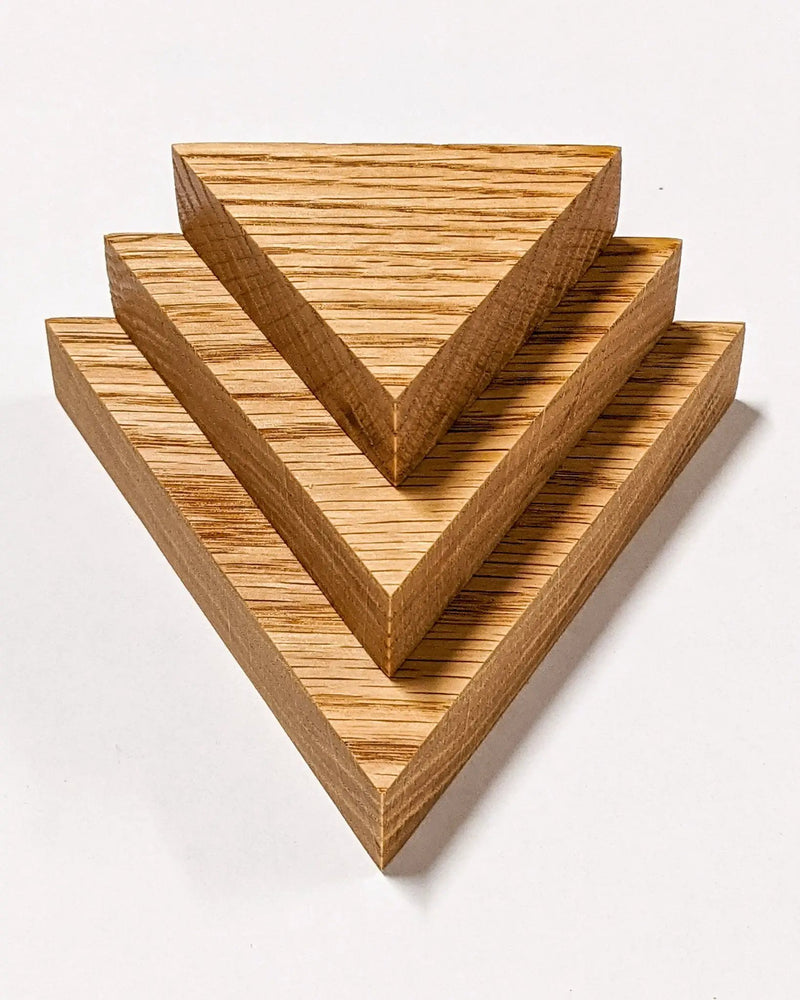 Small Triangle Display Shelf in Mahogany by NookWoodworking