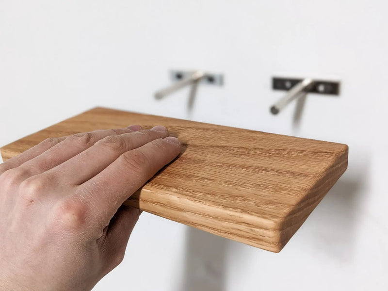 Thin Oak Floating Shelf in 6" to 36" lengths by NookWoodworking