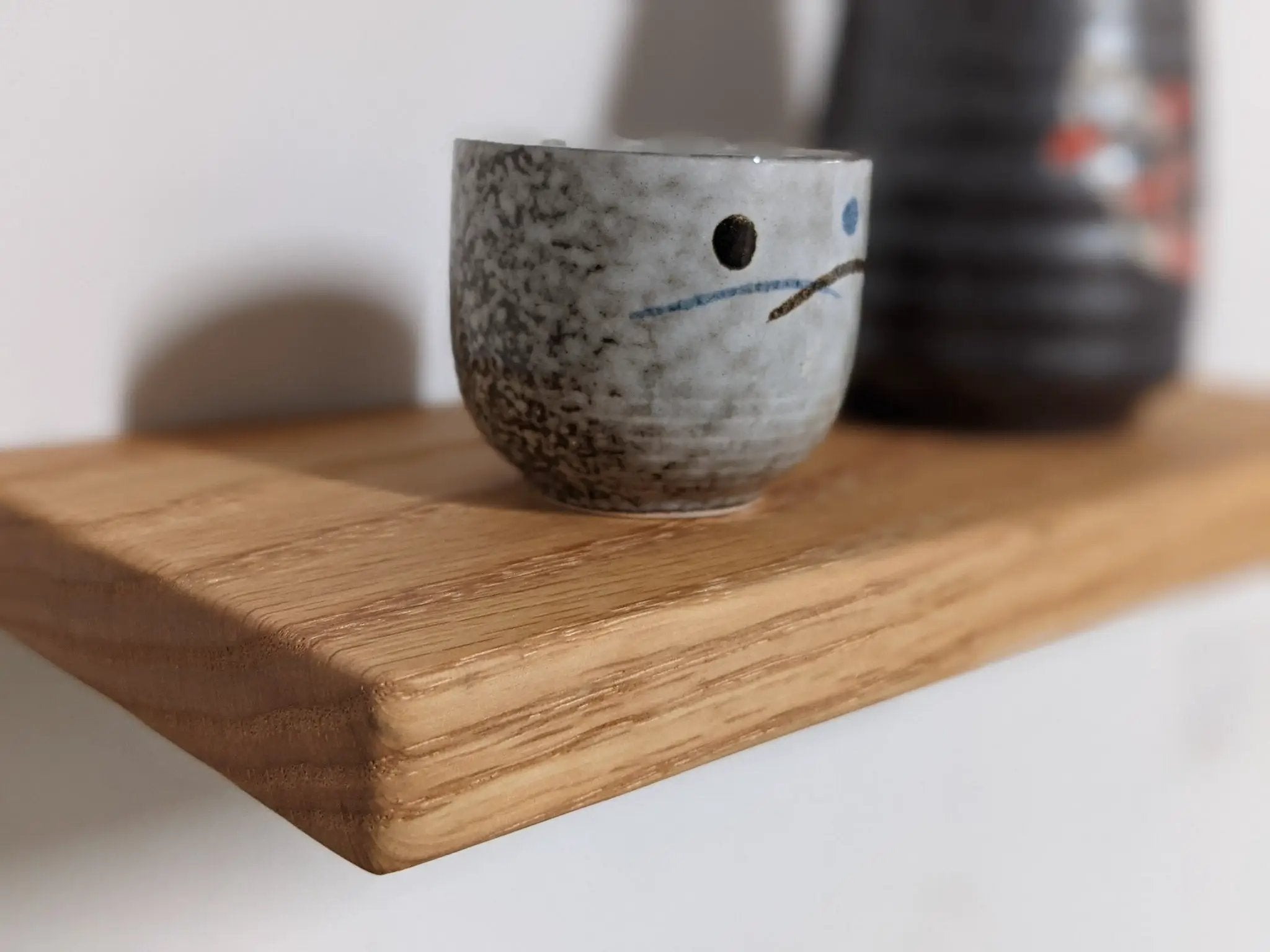 Thin Oak Floating Shelf in 6" to 36" lengths by NookWoodworking