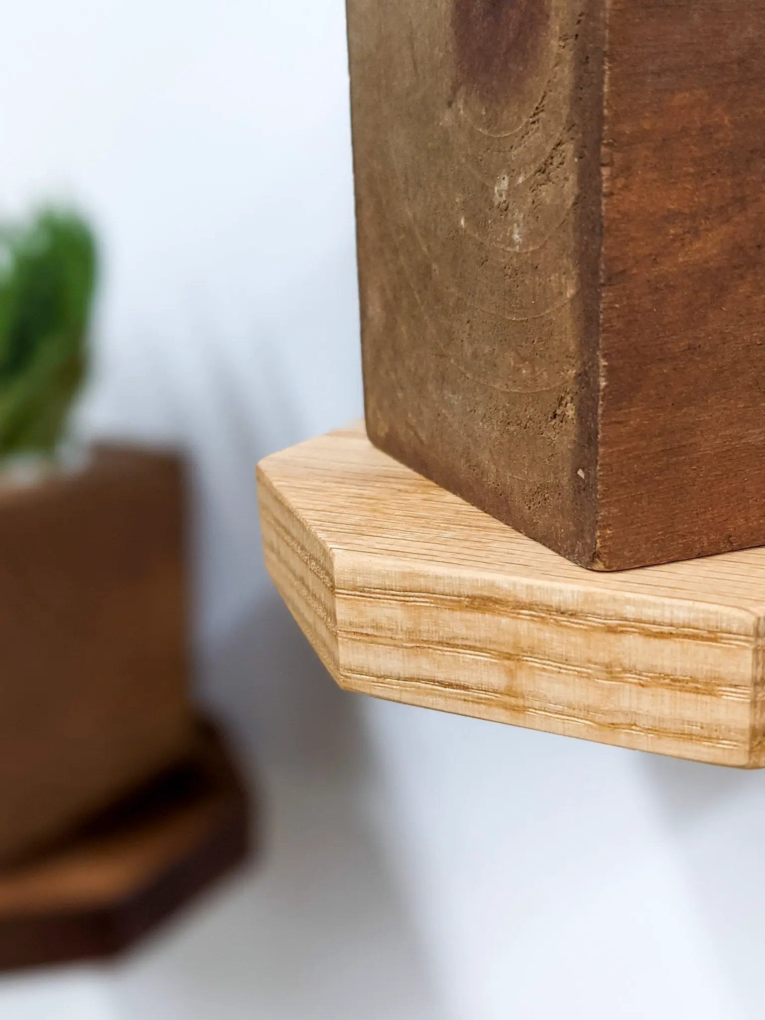 Small Octagon Display Shelf in Oak by NookWoodworking