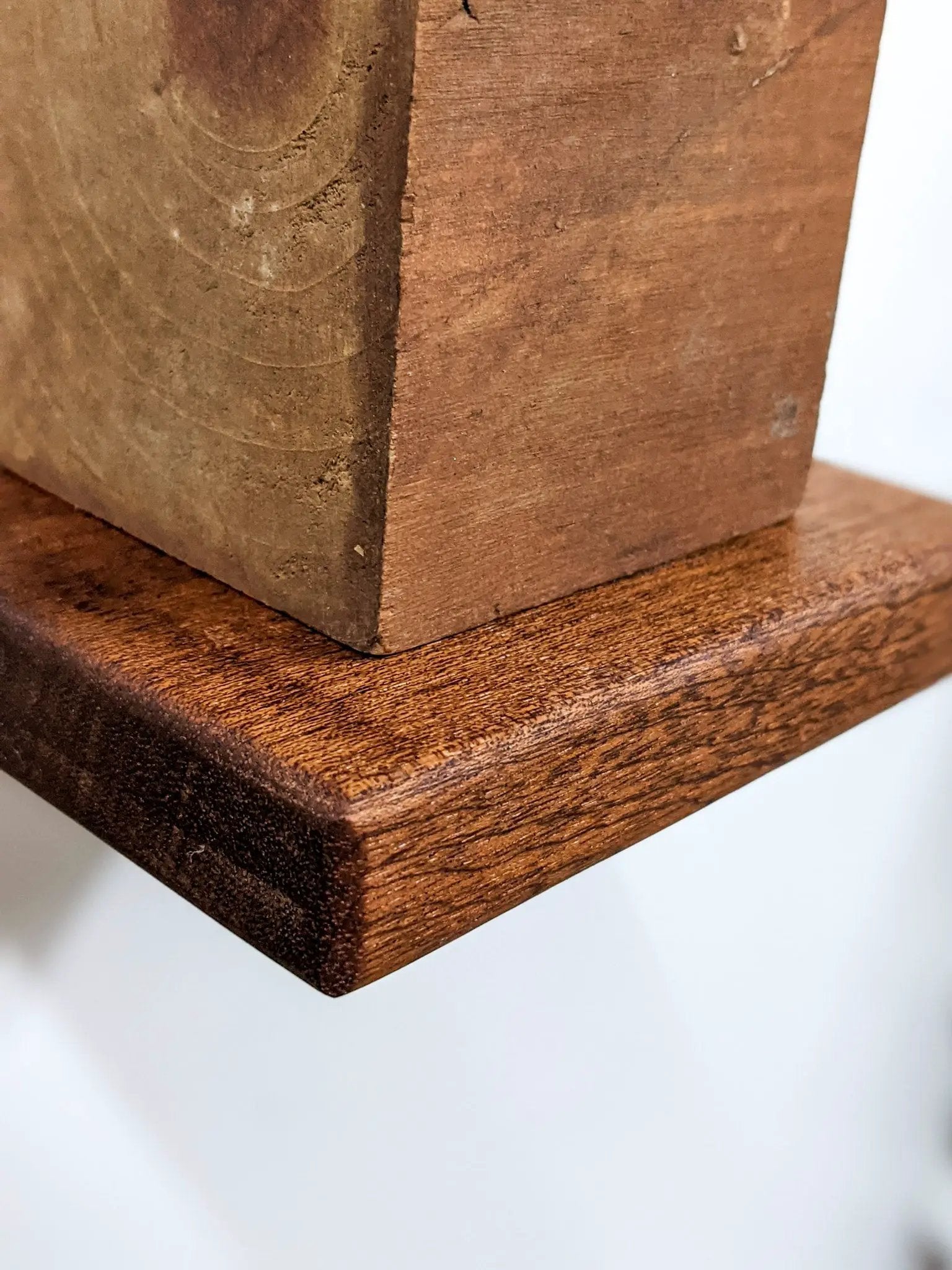 Small Square Display Shelf in Mahogany by NookWoodworking
