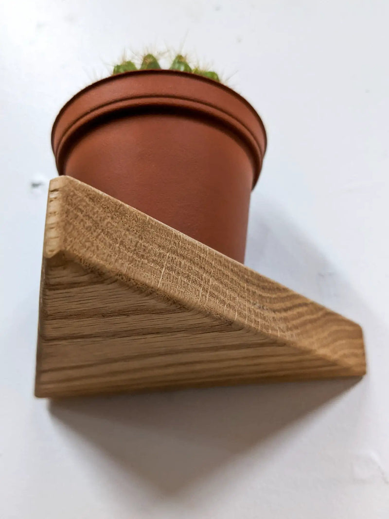Small Triangle Display Shelf in Oak by NookWoodworking