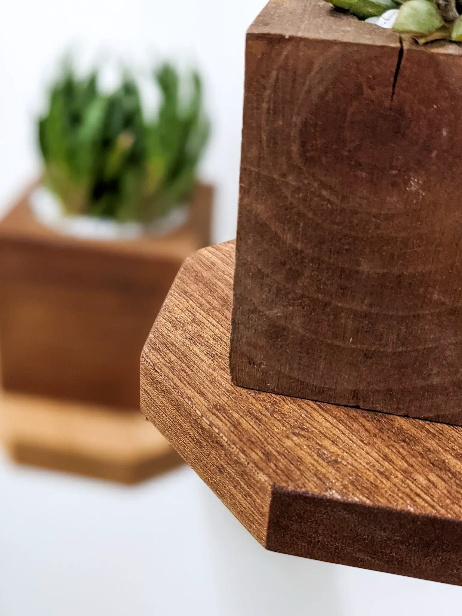 Small Octagon Display Shelf in Mahogany by NookWoodworking