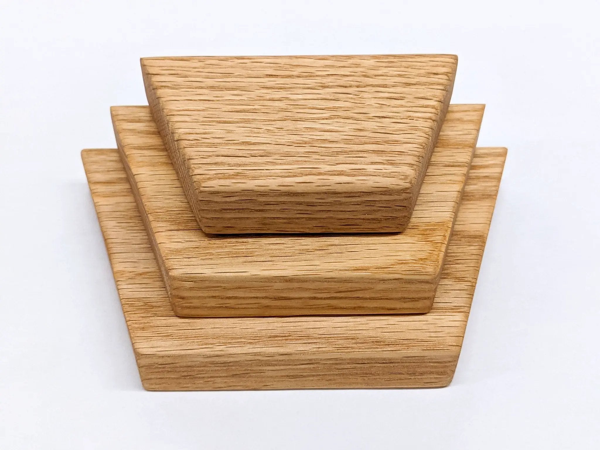 Small Trapezoid Display Shelf in Oak by NookWoodworking