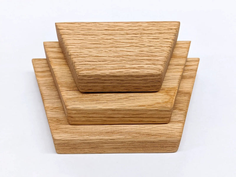 Small Trapezoid Display Shelf in Oak by NookWoodworking