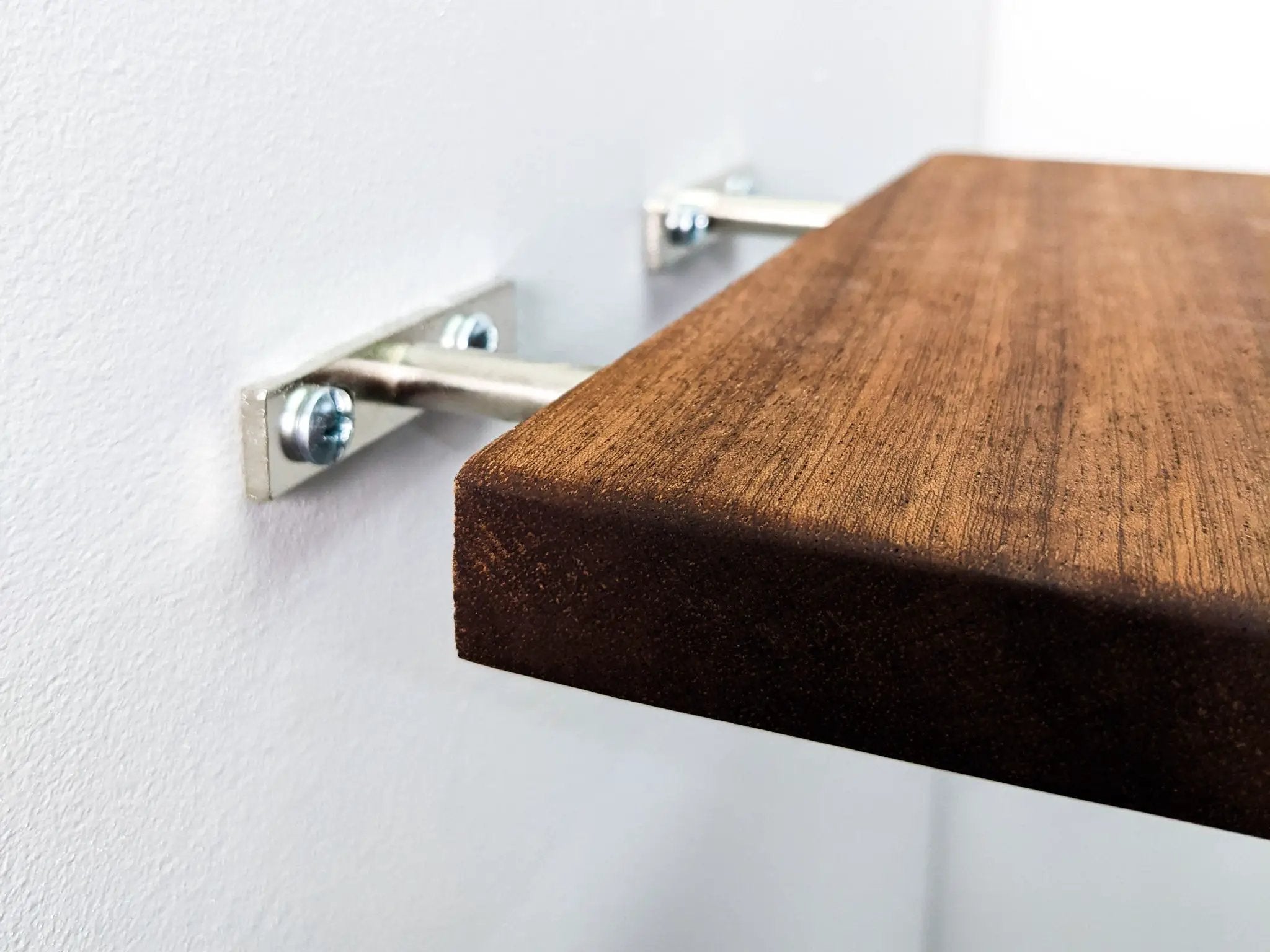 Thin Mahogany Floating Shelf in 6" to 36" lengths by NookWoodworking