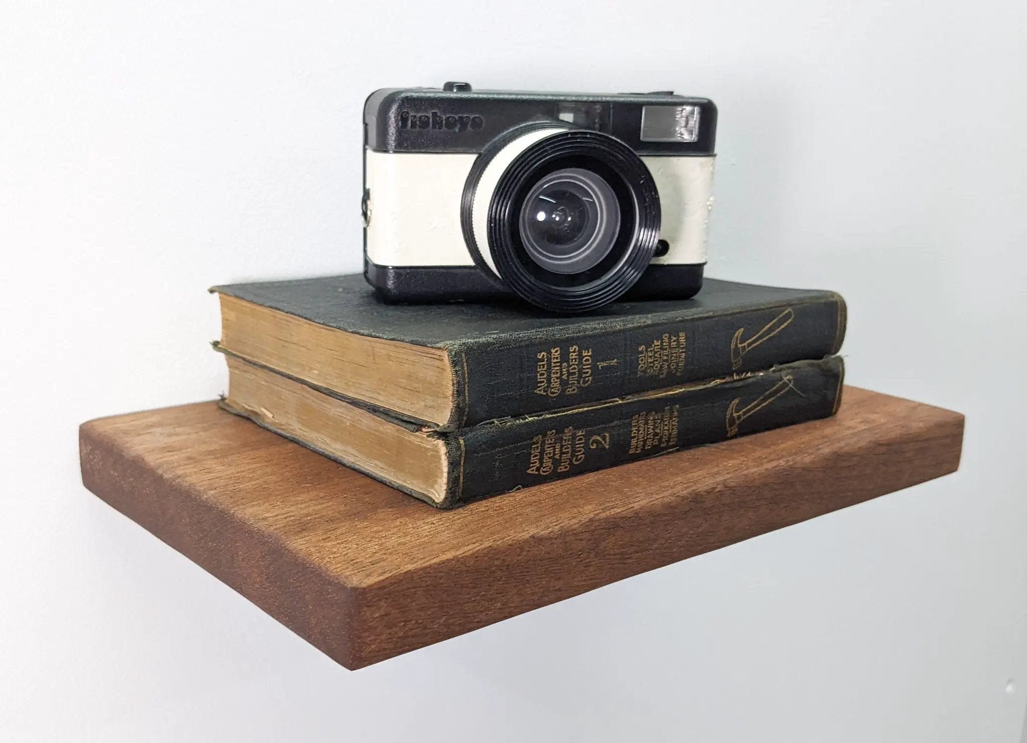 Thin Mahogany Floating Shelf in 6" to 36" lengths by NookWoodworking