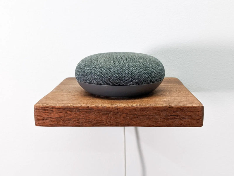 Oak Floating Shelf with Cord Hole by NookWoodworking