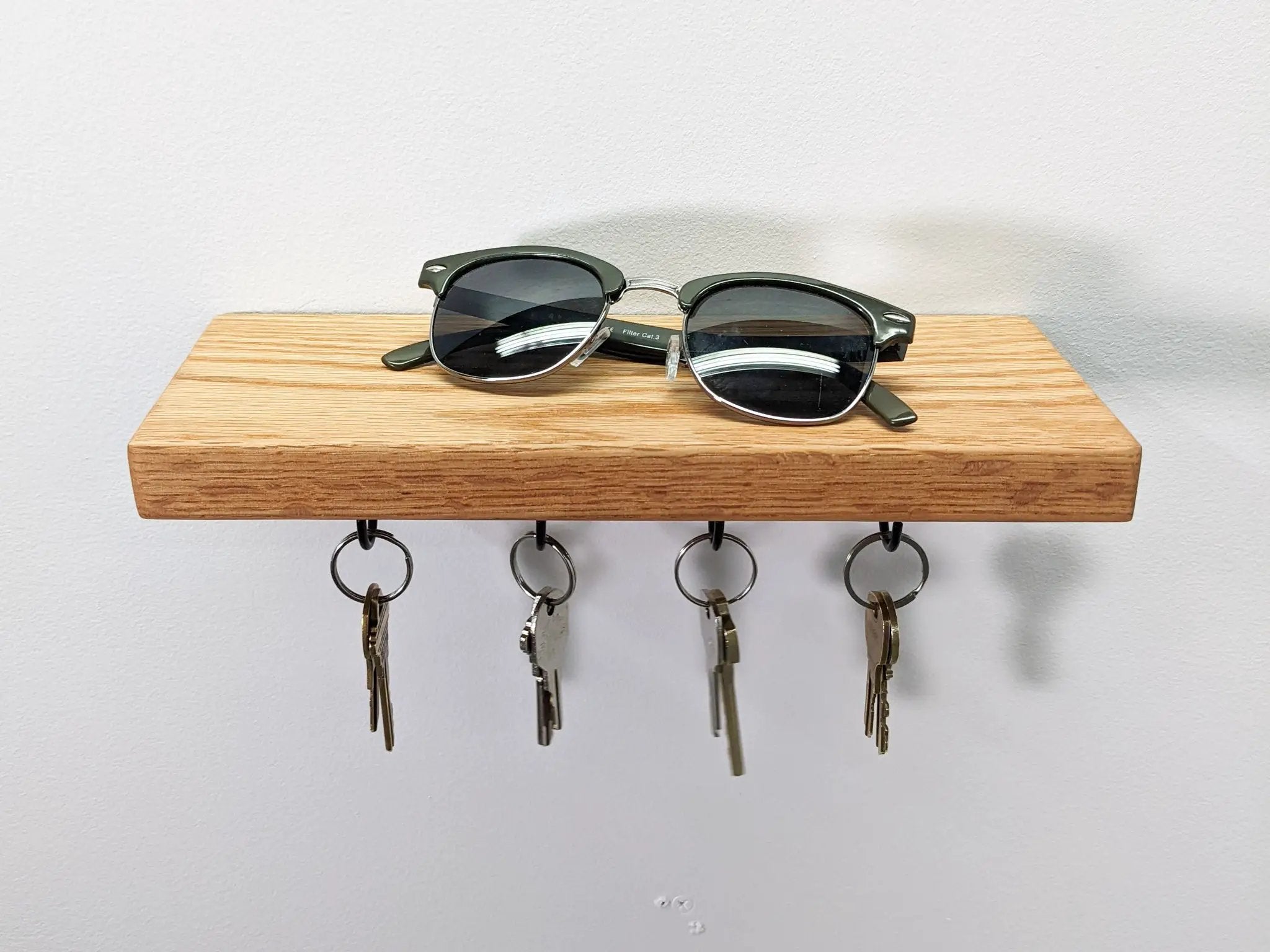 Floating Shelf for Keys in Mahogany by NookWoodworking