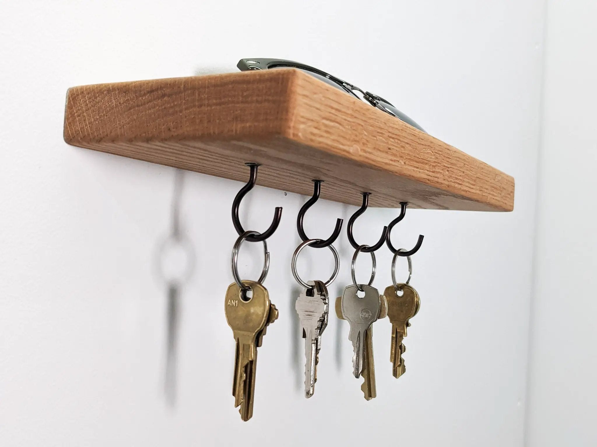 Floating Shelf for Keys in Mahogany by NookWoodworking