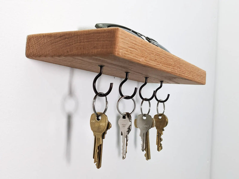 Floating Shelf for Keys in Mahogany by NookWoodworking