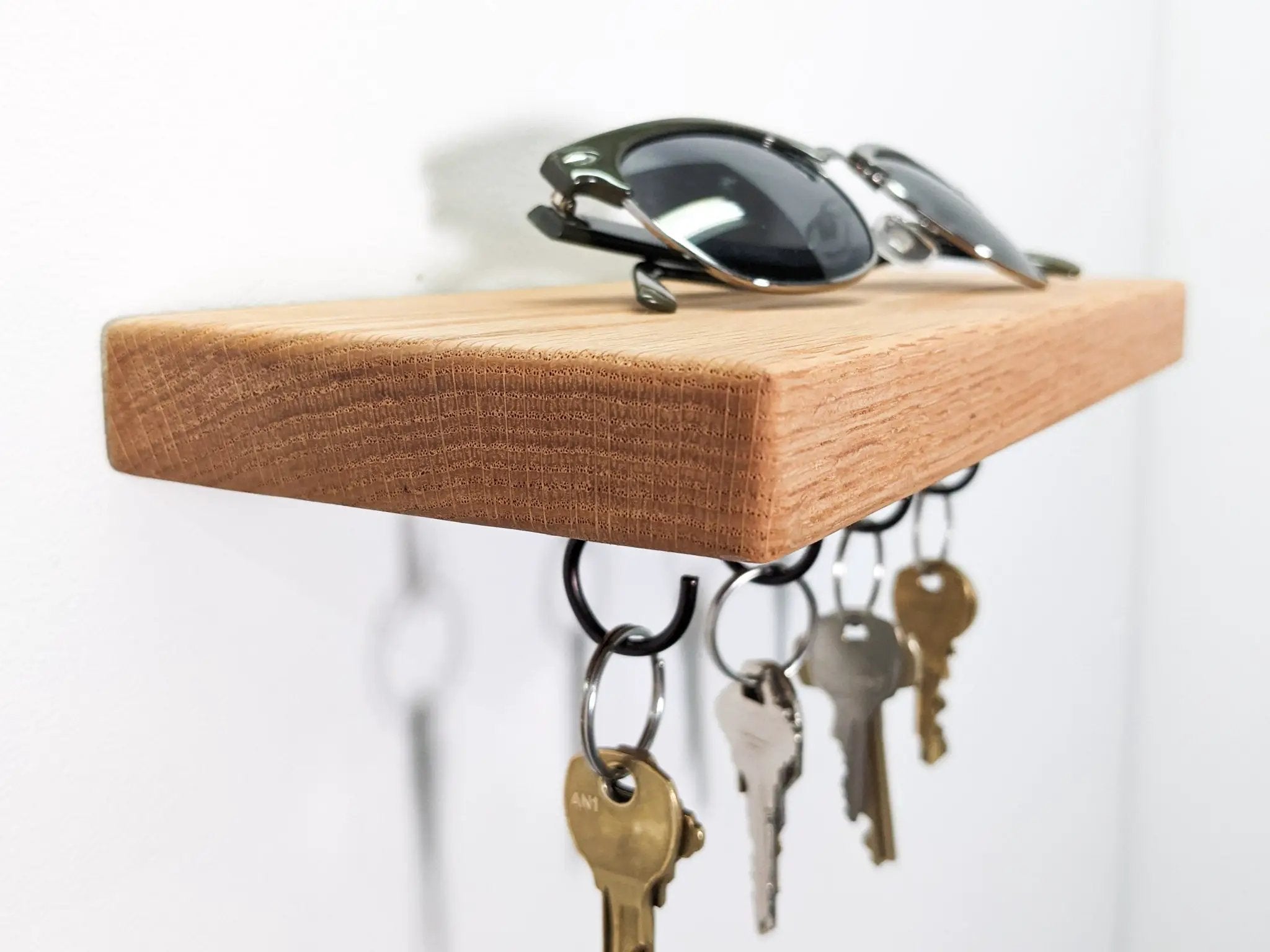 Floating Shelf for Keys in Mahogany by NookWoodworking