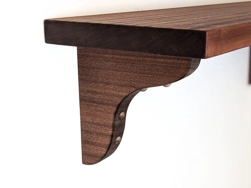 Solid Wood Brackets in Mahogany or Oak by NookWoodworking