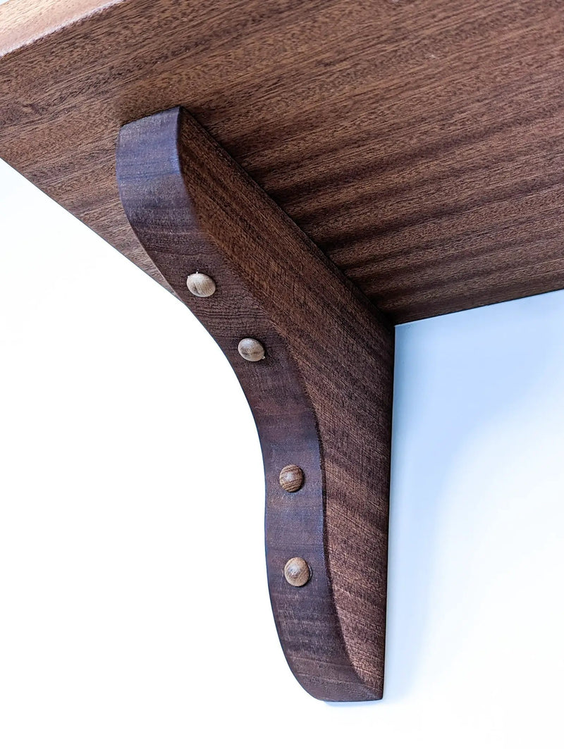 Solid Wood Brackets in Mahogany or Oak by NookWoodworking