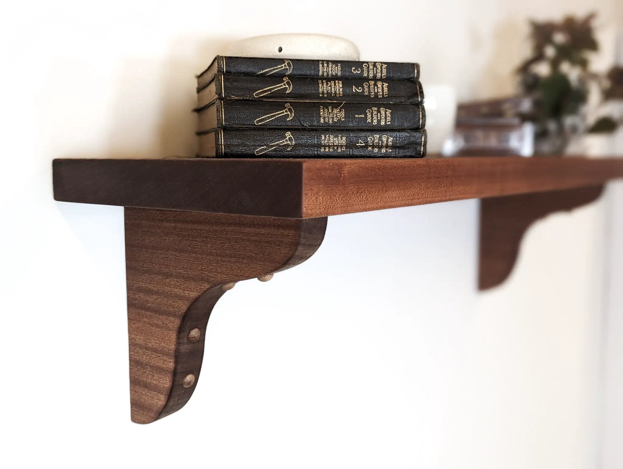 Solid Wood Brackets in Mahogany or Oak by NookWoodworking