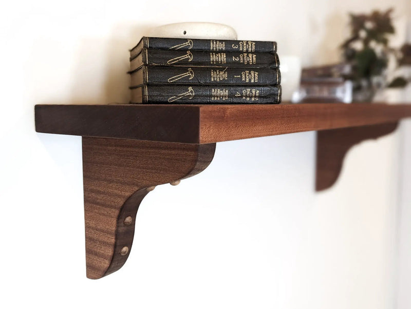 Solid Wood Brackets in Mahogany or Oak by NookWoodworking