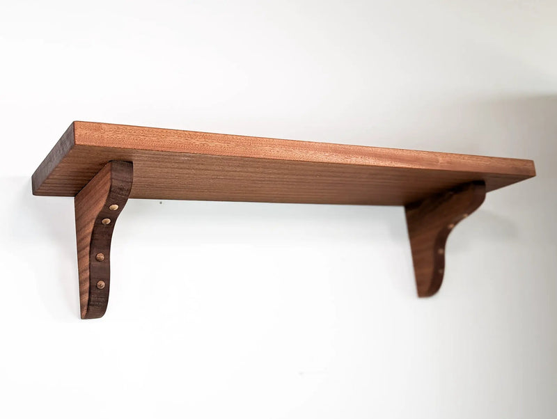 Solid Wood Brackets in Mahogany or Oak by NookWoodworking