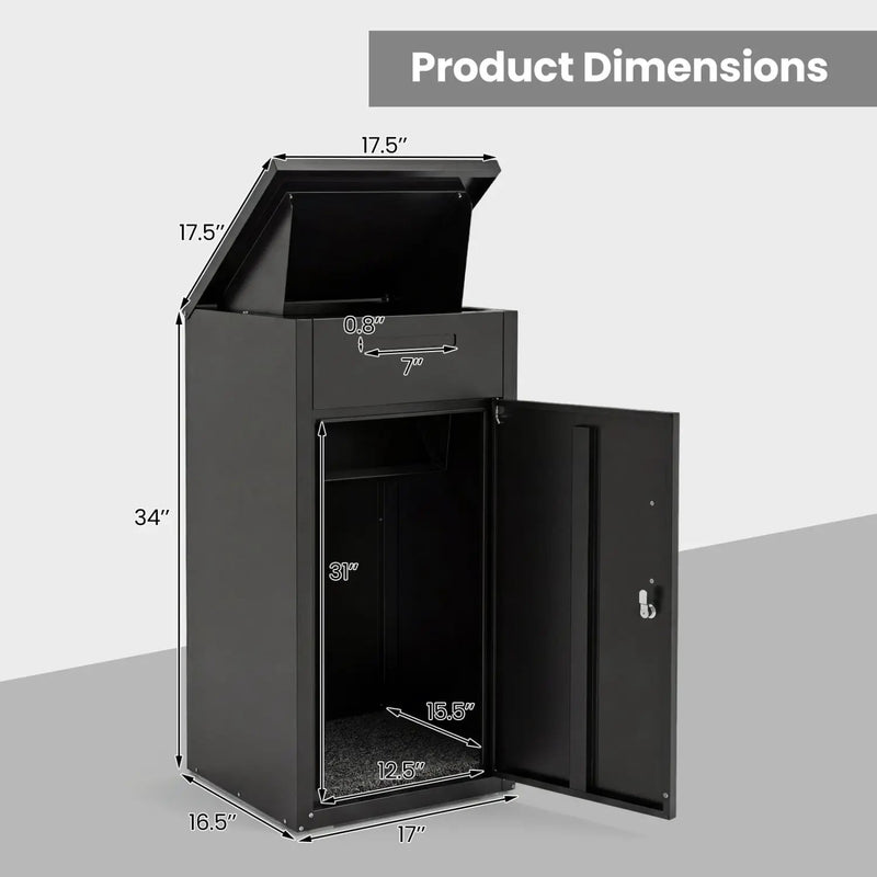 Package Delivery Box with Anti-Theft Board and Lockable Door by DirectDeals