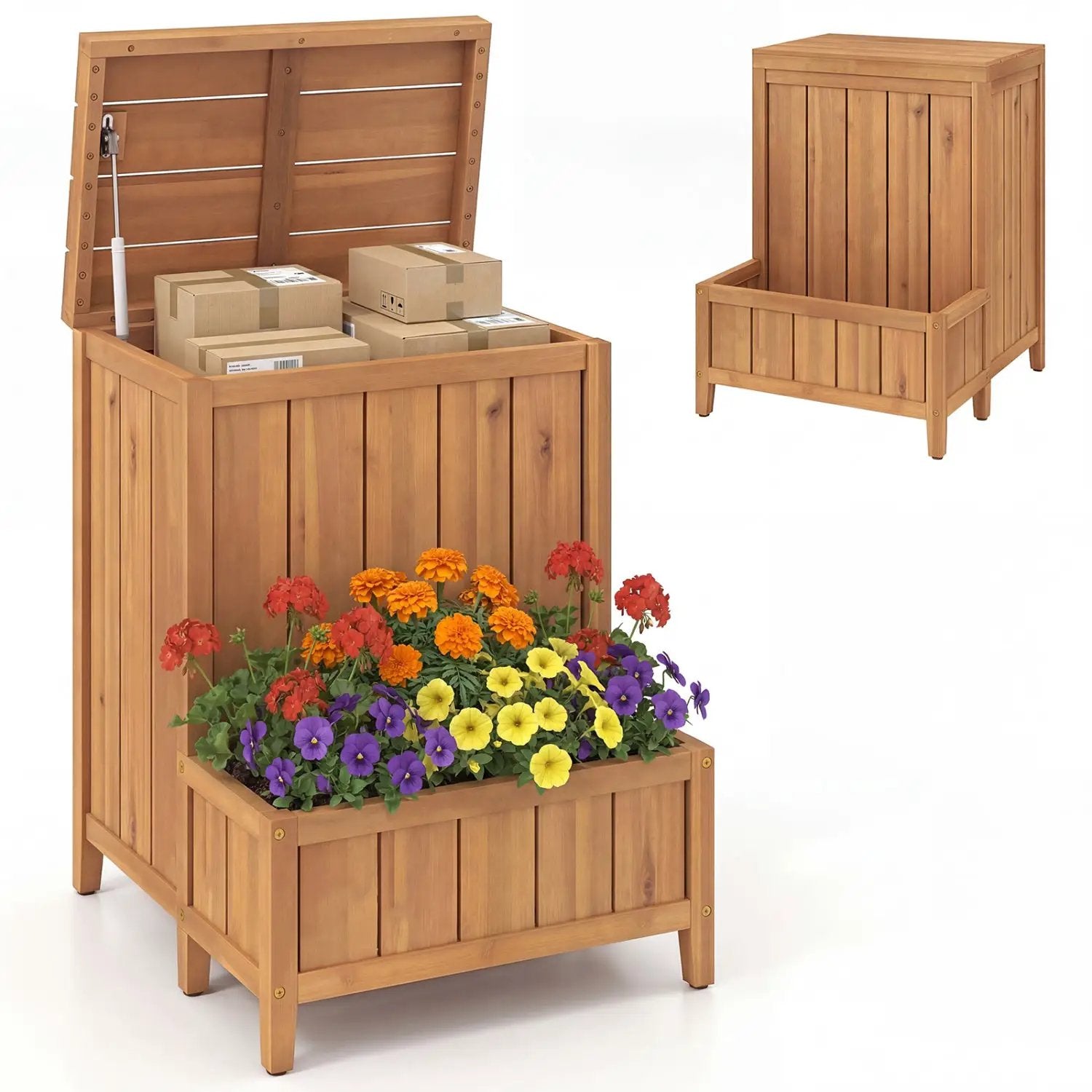 Package Delivery Box with Planter Box for Pool Accessories and Garden Tools by DirectDeals