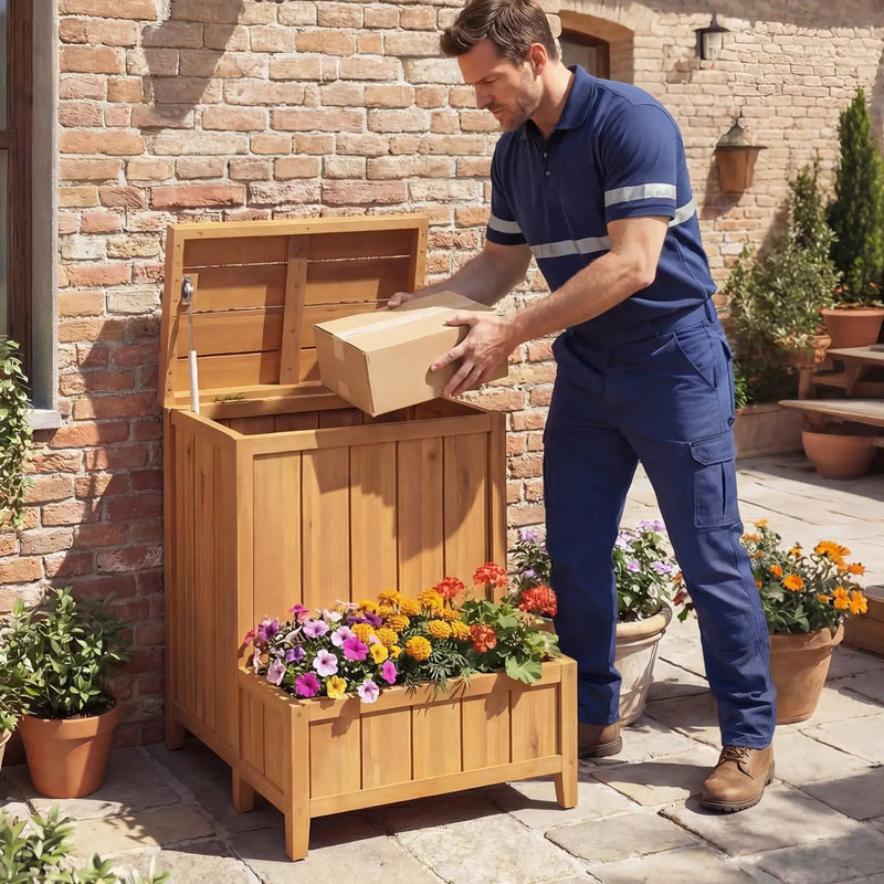 Package Delivery Box with Planter Box for Pool Accessories and Garden Tools by DirectDeals