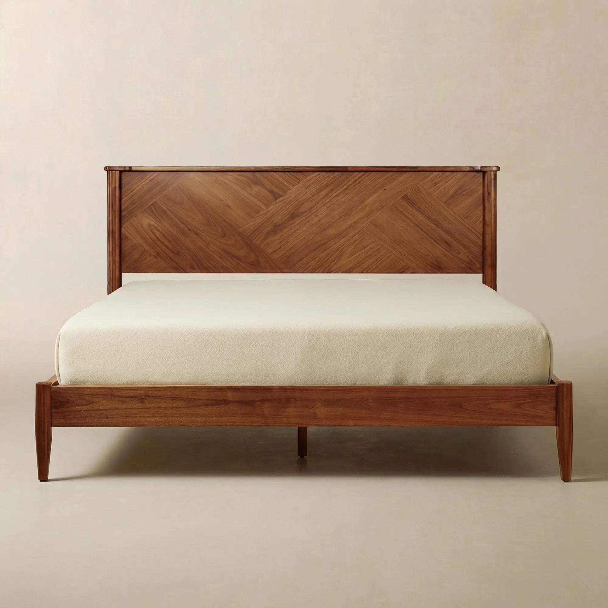 Panthera Solid Wood Bed Frame With Headboard by Megsu