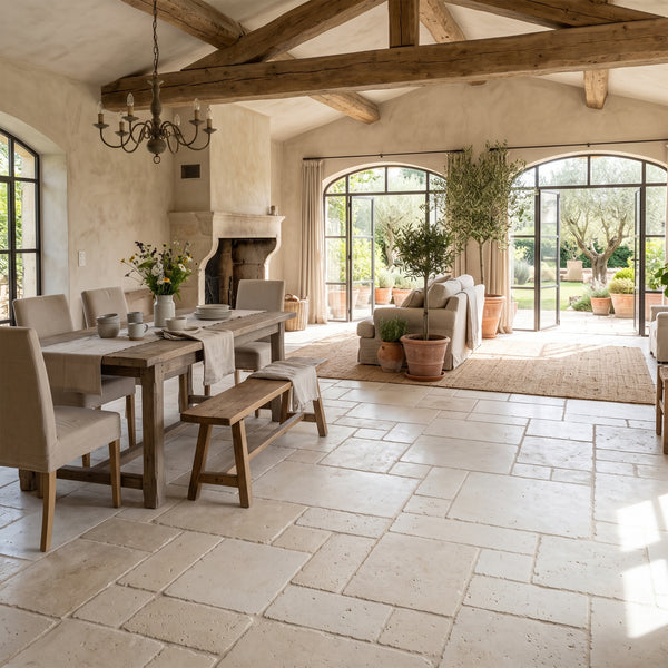 Paris Tumbled French Pattern Limestone Pavers Various