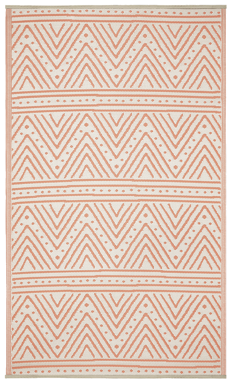 Patan - Coral Outdoor Rug for Patio by Fab Habitat