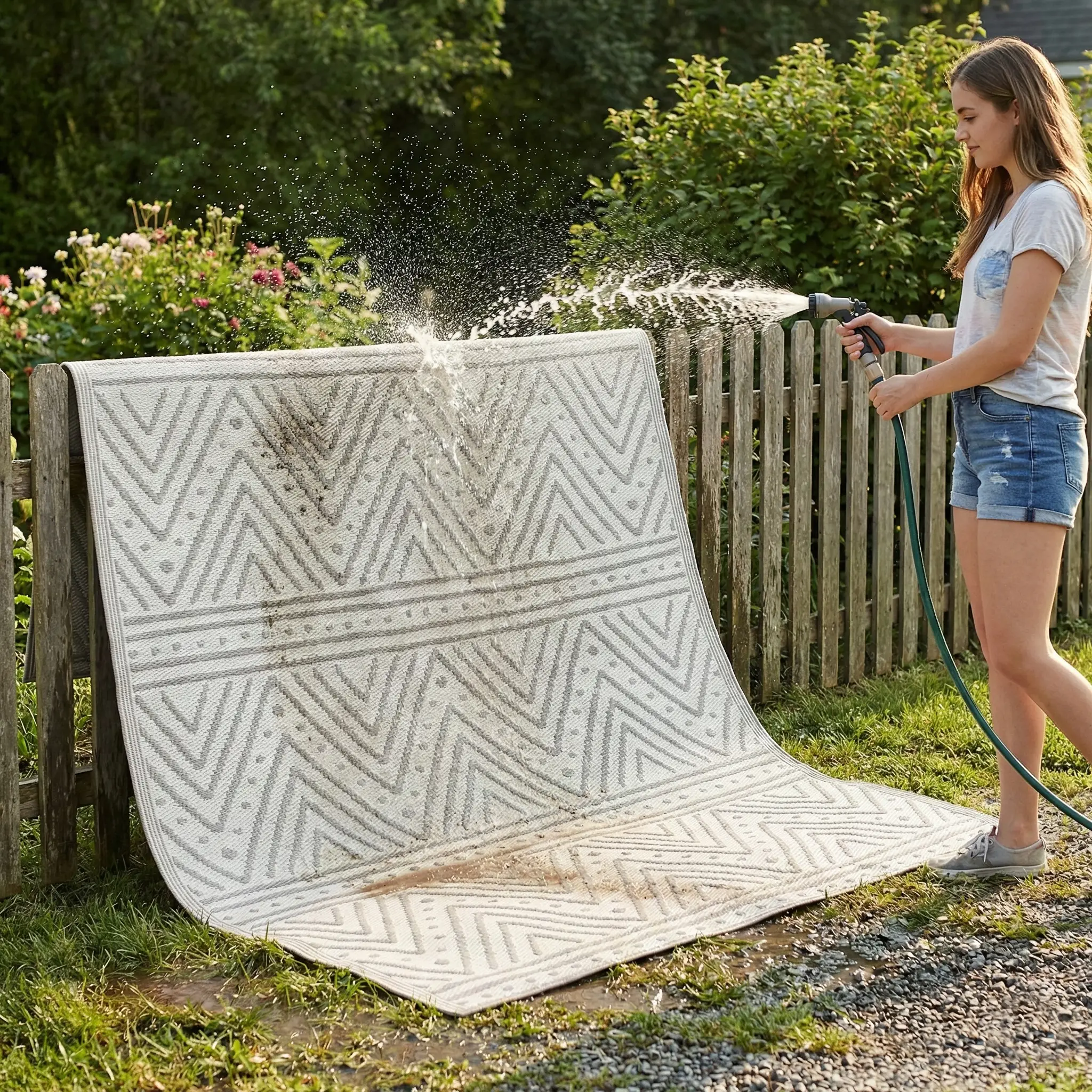 Patan - Beige Outdoor Rug for Patio by Fab Habitat