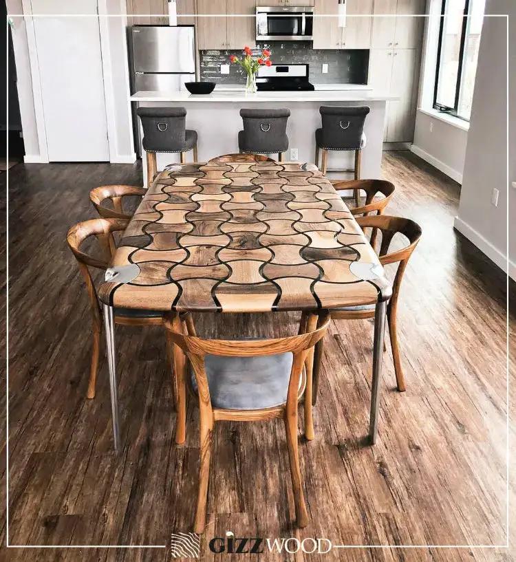 Patch Epoxy Resin Dining Table by Gizz
