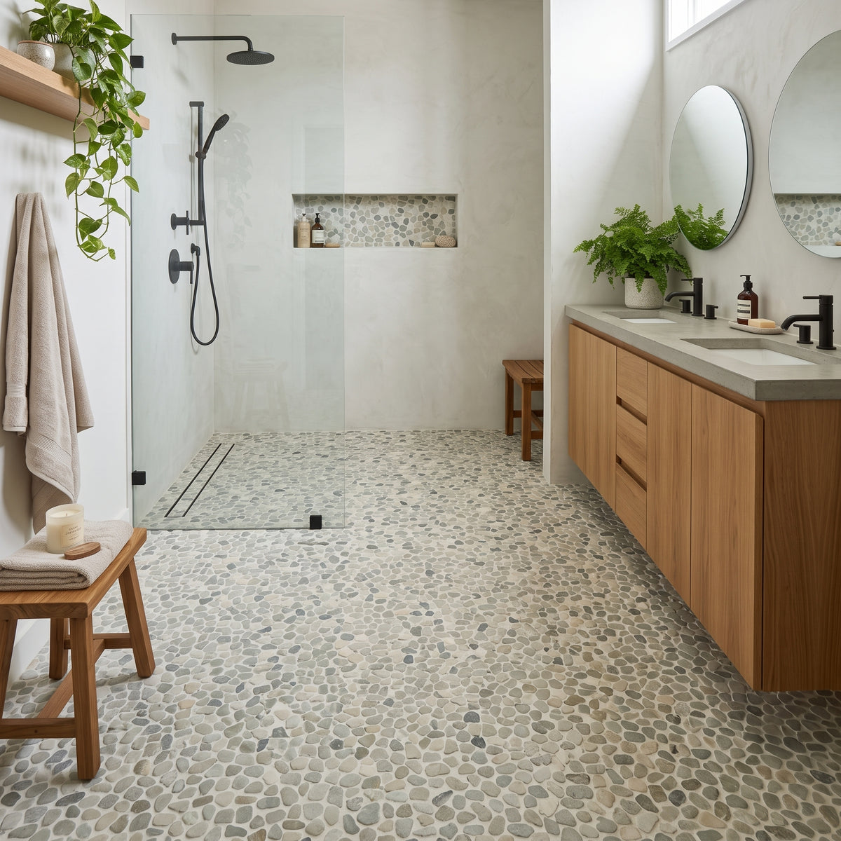 Patchwork Natural Pebble Mosaics 12x12, photo 3 of 3