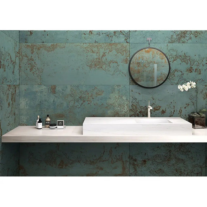 Viridian Green 18x48 Matte Ceramic Large Format Tile (4 pack, 22.98 sq ft/case) by Apollo Tile